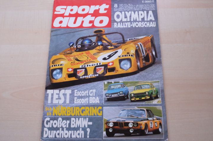 Deckblatt Sport Auto (08/1972)